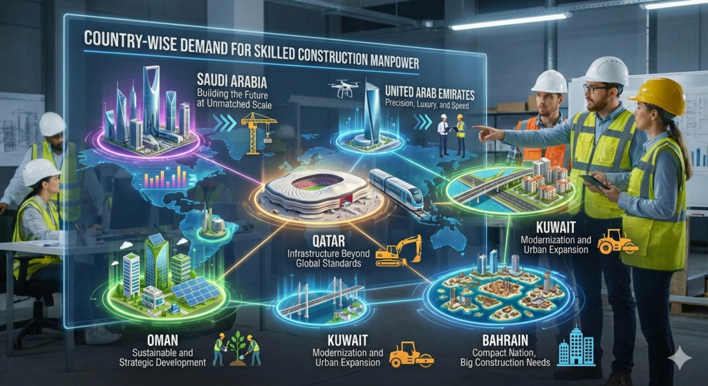 Country-Wise Demand for Skilled Construction Manpower