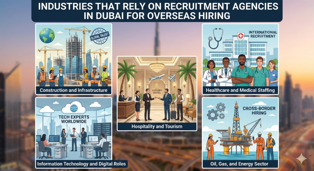 Industries That Rely on Recruitment Agencies in Dubai for Overseas Hiring