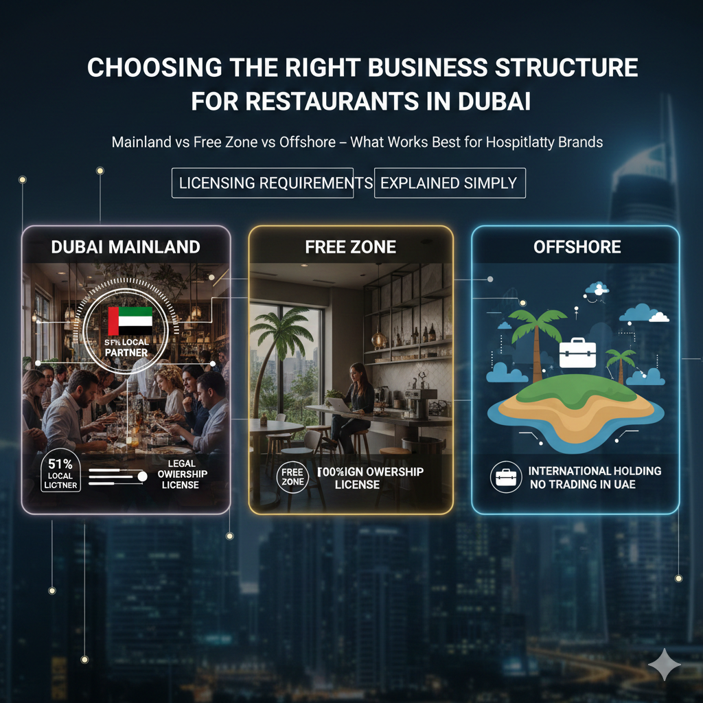 Choosing the Right Business Structure for Restaurants in Dubai